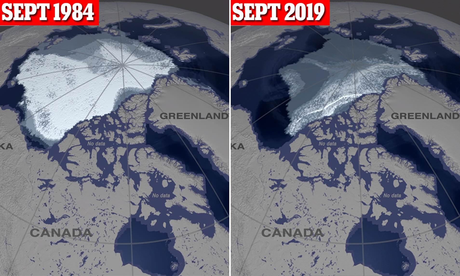 Таяние льдов в Арктике карта
